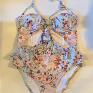Mink Pink Floral Cut Out Swimsuit